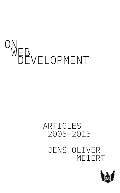 Cover: On Web Development.