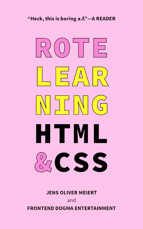 Cover: Rote Learning HTML & CSS.