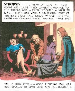 The friar utters a few words and Claris is no longer a menace to the throne and Alfred becomes a married man… Cupid has made a simpering idiot of the boisterous, tall rogue whose ringing laugh and clashing sword had kept Thule busy.