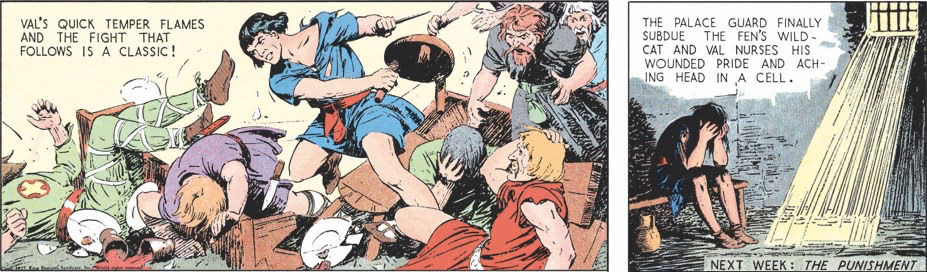 Val’s quick temper flames and the fight that follows is a classic.