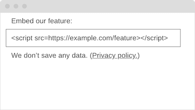 Leicht zu benutzender, hochwertiger, sparsamer und privater Embed-Code.