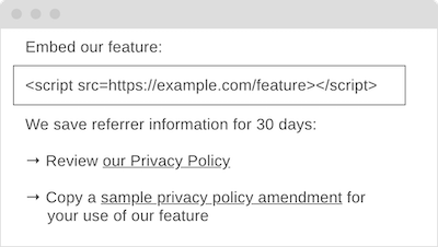 Benutzerfreundlicher, hochwertiger, sparsamer und transparenter Embed-Code.