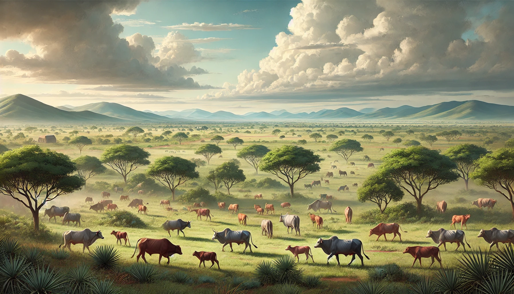 Free cattle in what appears to be American plains.
