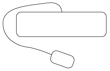 A mouse shown in front of, not to the left or right of, a keyboard.